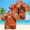 San Francisco Giants Hawaiian Shirt - Hibiscus Print Orange Aloha Shirt