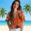 San Francisco Giants Hawaiian Shirt - Hibiscus Print Orange Aloha Shirt
