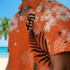 San Francisco Giants Hawaiian Shirt - Hibiscus Print Orange Aloha Shirt