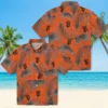 San Francisco Giants Hawaiian Shirt - Leafy Palms Orange Aloha Shirt