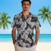 San Francisco Giants Hawaiian Shirt - Monstera Leaf Pattern Black Aloha Shirt