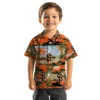 San Francisco Giants Hawaiian Shirt - Palm Horizon Orange Aloha Shirt