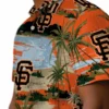San Francisco Giants Hawaiian Shirt - Palm Horizon Orange Aloha Shirt