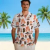 San Francisco Giants Hawaiian Shirt - Palm Island Print Orange White Aloha Shirt