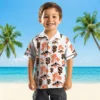 San Francisco Giants Hawaiian Shirt - Palm Island Print Orange White Aloha Shirt