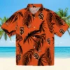 San Francisco Giants Hawaiian Shirt - Palm Leaf Orange Aloha Shirt