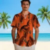 San Francisco Giants Hawaiian Shirt - Palm Leaf Orange Aloha Shirt