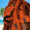 San Francisco Giants Hawaiian Shirt - Palm Leaf Orange Aloha Shirt
