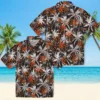 San Francisco Giants Hawaiian Shirt - Palm Pattern Orange Black Aloha Shirt