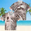 San Francisco Giants Hawaiian Shirt - Palm Stripes Orange Black White Aloha Shirt