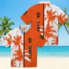 San Francisco Giants Hawaiian Shirt - Palm Trees Orange White Aloha Shirt