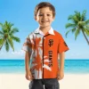 San Francisco Giants Hawaiian Shirt - Palm Trees Orange White Aloha Shirt