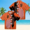 San Francisco Giants Hawaiian Shirt - Stitched Flag Orange Aloha Shirt