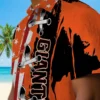 San Francisco Giants Hawaiian Shirt - Stitched Flag Orange Aloha Shirt
