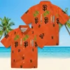 San Francisco Giants Hawaiian Shirt - Surfboard Palm Orange Aloha Shirt
