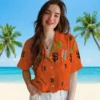 San Francisco Giants Hawaiian Shirt - Surfboard Palm Orange Aloha Shirt