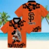 San Francisco Giants Hawaiian Shirt - Surfing Mickey Orange Aloha Shirt
