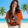 San Francisco Giants Hawaiian Shirt - Surfing Mickey Orange Aloha Shirt