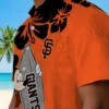 San Francisco Giants Hawaiian Shirt - Surfing Mickey Orange Aloha Shirt