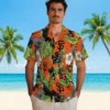 San Francisco Giants Hawaiian Shirt - Toucan Hibiscus Pineapple Orange Green Aloha Shirt