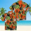 San Francisco Giants Hawaiian Shirt - Toucan Hibiscus Pineapple Orange Green Aloha Shirt