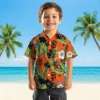San Francisco Giants Hawaiian Shirt - Toucan Hibiscus Pineapple Orange Green Aloha Shirt