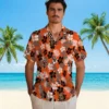San Francisco Giants Hawaiian Shirt - Tropical Floral Orange Aloha Shirt
