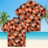 San Francisco Giants Hawaiian Shirt - Tropical Floral Orange Aloha Shirt
