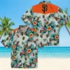 San Francisco Giants Hawaiian Shirt - Tropical Foliage Green Aloha Shirt