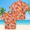 San Francisco Giants Hawaiian Shirt - Tropical Leaf Orange White Aloha Shirt