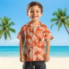 San Francisco Giants Hawaiian Shirt - Tropical Leaf Orange White Aloha Shirt