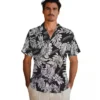 Seattle Seahawks Hawaiian Shirt - Monstera Leaf Pattern Black Aloha Shirt