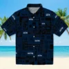 Seattle Seahawks Hawaiian Shirt - Tropical Patchwork Blue Black Aloha Shirt