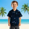 Seattle Seahawks Hawaiian Shirt - Tropical Patchwork Blue Black Aloha Shirt