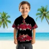 St. Louis Cardinals Hawaiian Shirt - Hibiscus Stripe Red Black Aloha Shirt