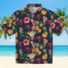 Tampa Bay Buccaneers Hawaiian Shirt - Hibiscus And Fruit Navy Blue Aloha Shirt