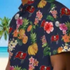Tampa Bay Buccaneers Hawaiian Shirt - Hibiscus And Fruit Navy Blue Aloha Shirt