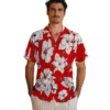 Tampa Bay Buccaneers Hawaiian Shirt - Hibiscus Blooms Red White Aloha Shirt