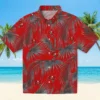Tampa Bay Buccaneers Hawaiian Shirt - Leafy Palms Red Aloha Shirt