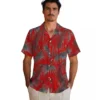 Tampa Bay Buccaneers Hawaiian Shirt - Leafy Palms Red Aloha Shirt