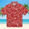 Tampa Bay Buccaneers Hawaiian Shirt - Leafy Pattern Red Aloha Shirt