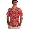 Tampa Bay Buccaneers Hawaiian Shirt - Leafy Pattern Red Aloha Shirt