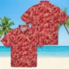 Tampa Bay Buccaneers Hawaiian Shirt - Leafy Pattern Red Aloha Shirt
