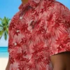 Tampa Bay Buccaneers Hawaiian Shirt - Leafy Pattern Red Aloha Shirt