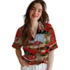 Tampa Bay Buccaneers Hawaiian Shirt - Palm Horizon Red Aloha Shirt