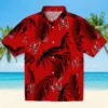 Tampa Bay Buccaneers Hawaiian Shirt - Palm Leaf Red Aloha Shirt