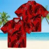 Tampa Bay Buccaneers Hawaiian Shirt - Palm Leaf Red Aloha Shirt