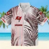 Tampa Bay Buccaneers Hawaiian Shirt - Palm Stripes Red Black White Aloha Shirt