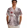 Tampa Bay Buccaneers Hawaiian Shirt - Palm Stripes Red Black White Aloha Shirt