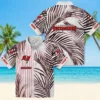Tampa Bay Buccaneers Hawaiian Shirt - Palm Stripes Red Black White Aloha Shirt